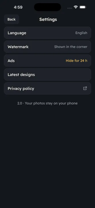 Your photos stay on your phone