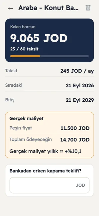Gerçek maliyet, tahmin değil