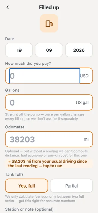 A fill-up in seconds