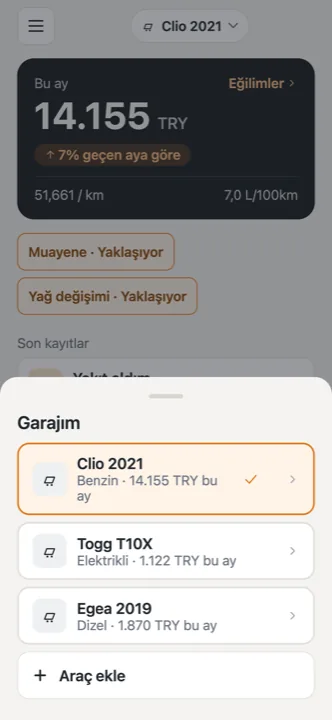 Tüm araçların tek garajda